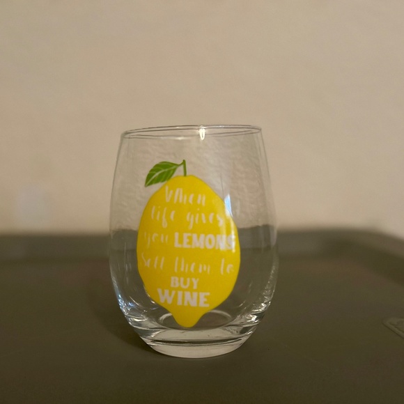 Lemon wine glass / Brand New - Picture 1 of 4